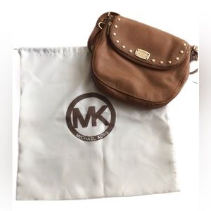 Michael Kors Studded Convertible Crossbody Brown